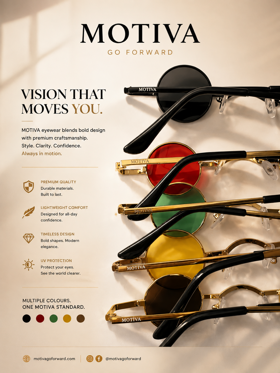 MOTIVA Signature Round Glasses